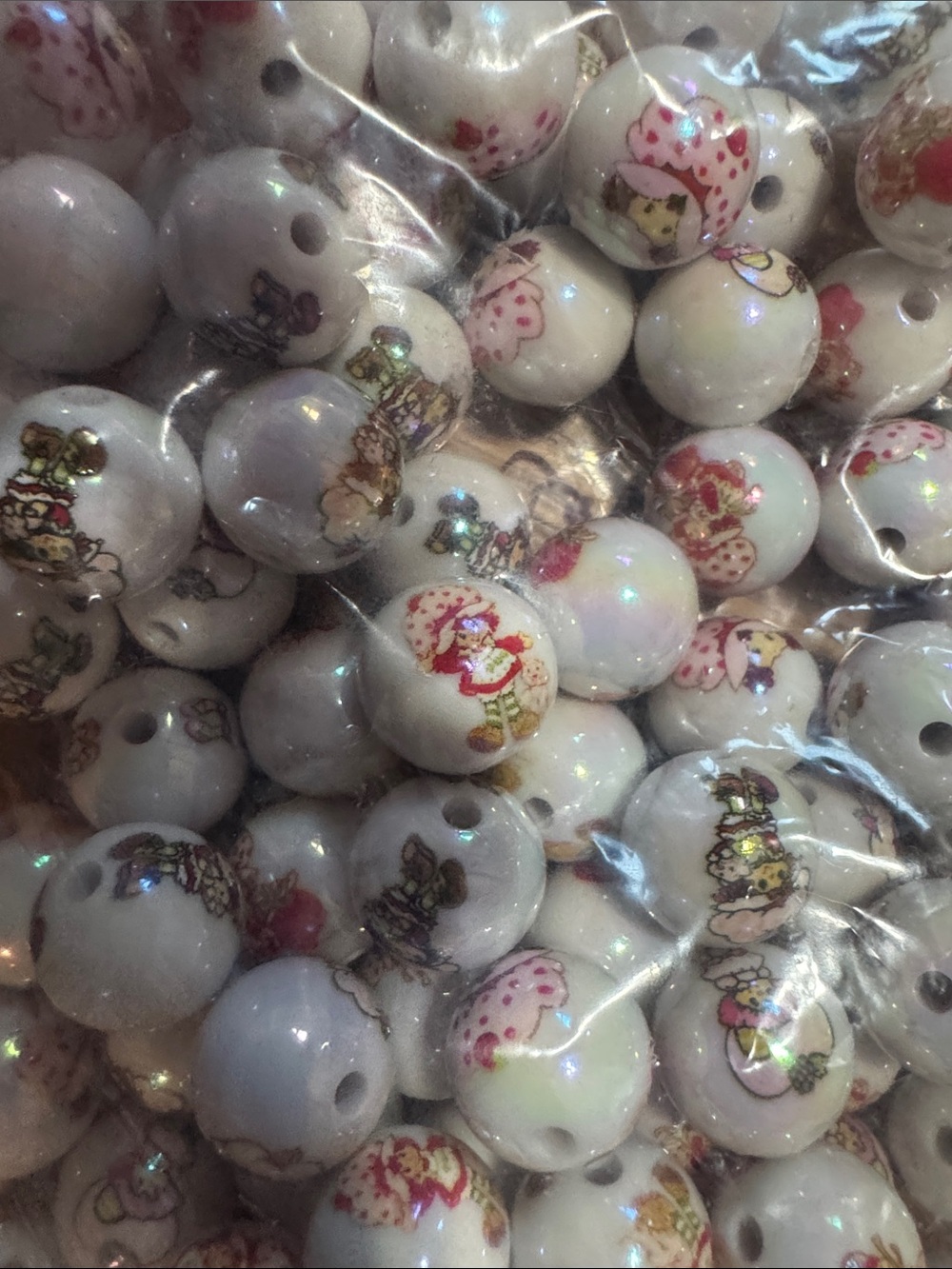 Set of 20 Strawberry Shortcake 16 mm beads